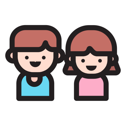 Boy and girl Generic color lineal-color icon