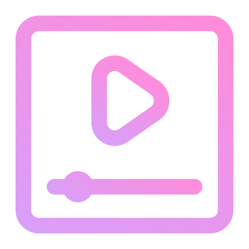 video Generic gradient outline icon