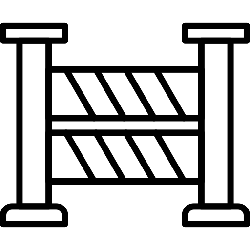 道路封鎖 Generic black outline icon