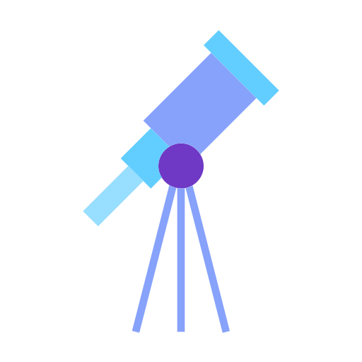 telescoop silhouet Generic color fill icoon