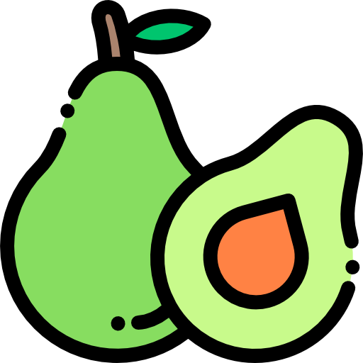 Avocado Detailed Rounded Lineal color icon