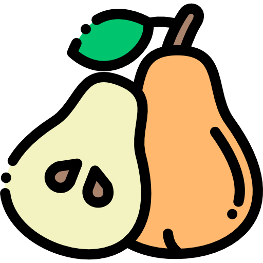 Pear Detailed Rounded Lineal color icon