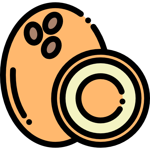 코코넛 Detailed Rounded Lineal color icon