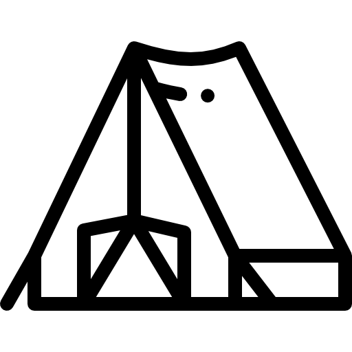 캠핑 Detailed Rounded Lineal icon