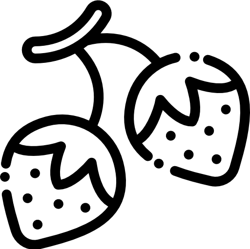 клубника Detailed Rounded Lineal иконка