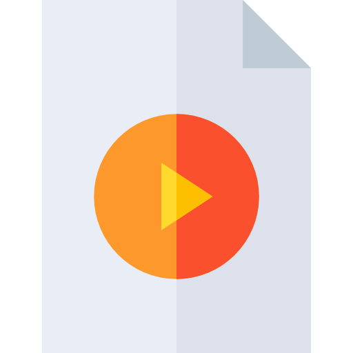 ビデオファイル Basic Straight Flat icon