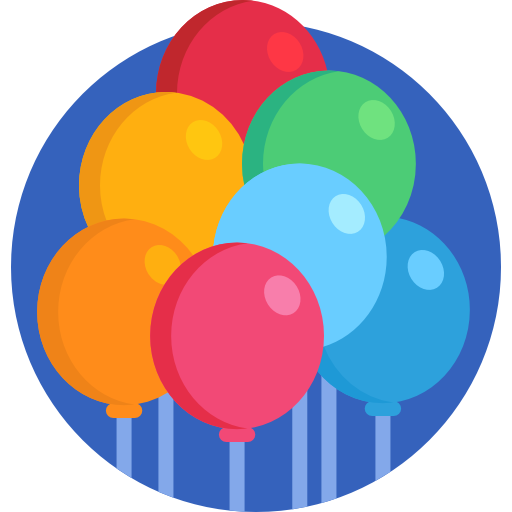 ballon Detailed Flat Circular Flat icoon