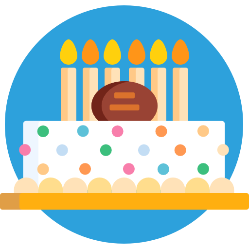 Birthday cake Detailed Flat Circular Flat icon