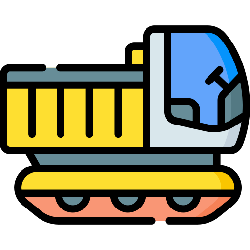 Crawier dump truck Special Lineal color icon