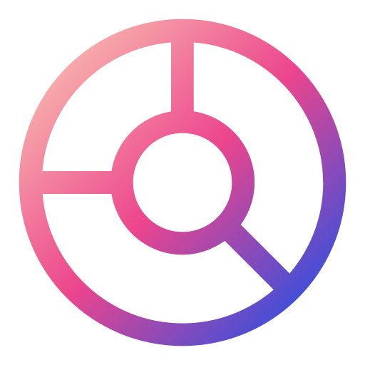 cirkeldiagram Generic gradient outline icoon