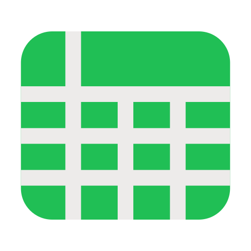 Spreadsheet Generic color fill icon