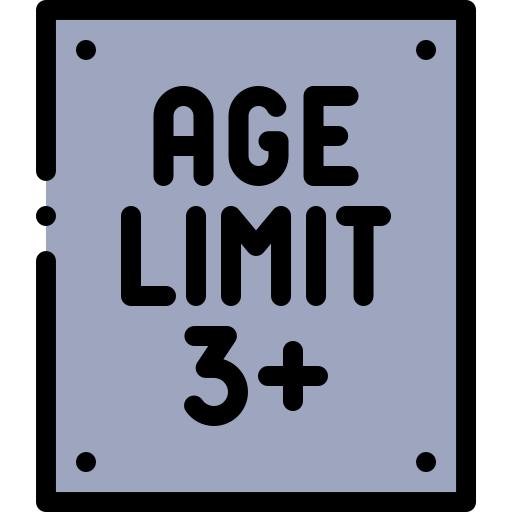 limite de edad Detailed Rounded Lineal color icono
