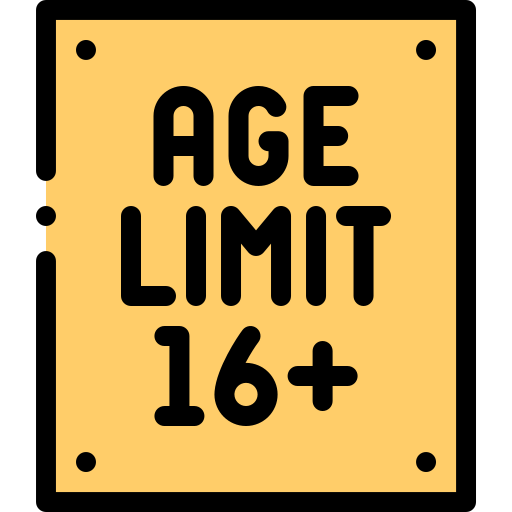 Age restriction Detailed Rounded Lineal color icon