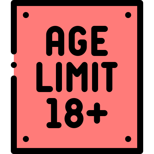 Age restriction Detailed Rounded Lineal color icon