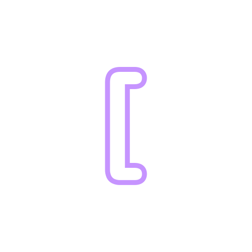 オープンブラケット Generic color outline icon