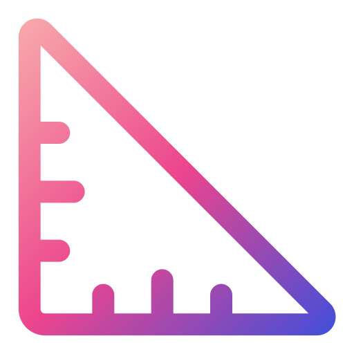 règle triangulaire Generic gradient outline Icône