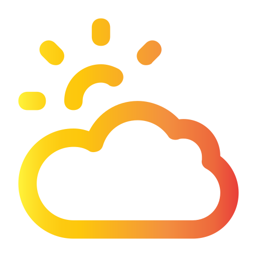 parzialmente nuvoloso Generic gradient outline icona