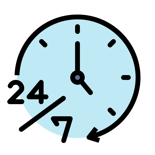 24時間 Generic color lineal-color icon