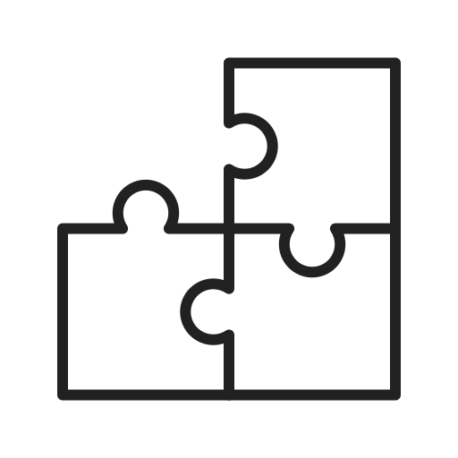 puzzle Generic black outline ikona