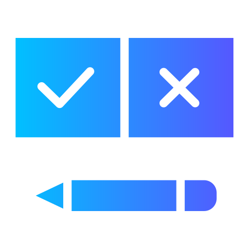 はい、もしくは、いいえ Generic gradient fill icon