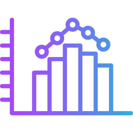 histogram Generic gradient outline icoon