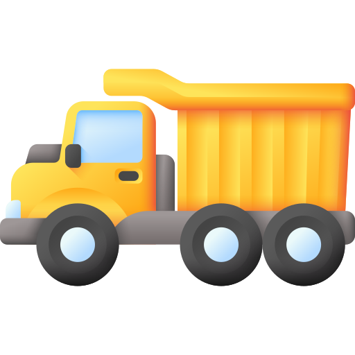 Dump truck 3D Color icon