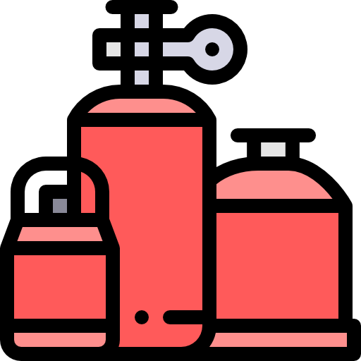 gas Detailed Rounded Lineal color icon