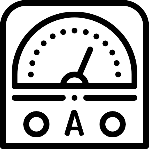 amperometro Detailed Rounded Lineal icona