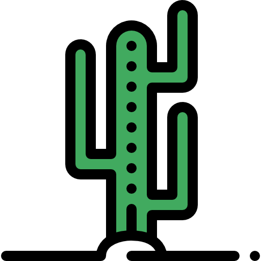 cactus Detailed Rounded Lineal color Icône