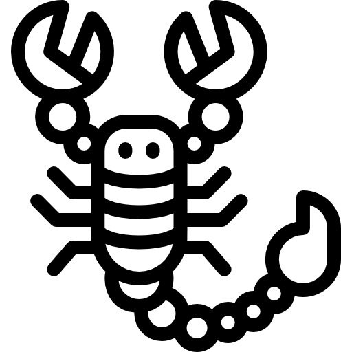 Скорпион Detailed Rounded Lineal иконка