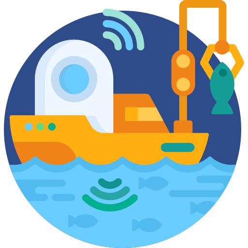 vissersboot Detailed Flat Circular Flat icoon