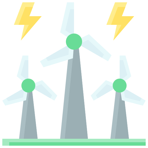 windturbine Generic color fill icoon