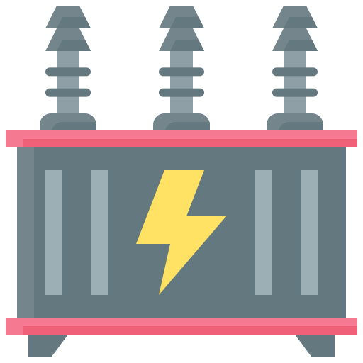 Силовой трансформатор Generic color fill иконка
