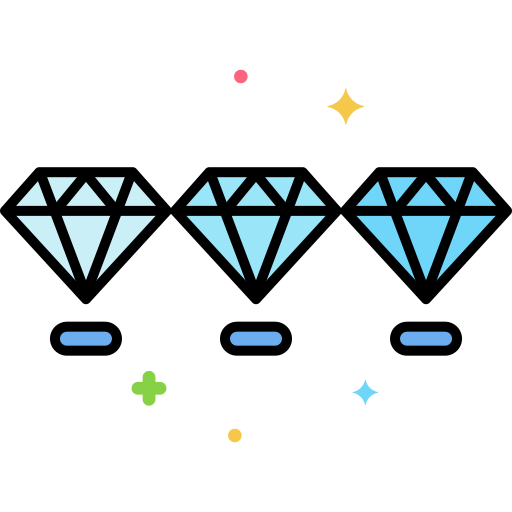 diamant Flaticons Lineal Color icoon