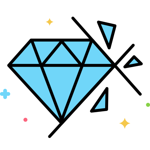 Diamond Flaticons Lineal Color icon