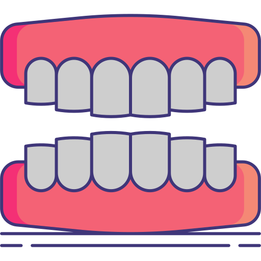 dentiere Flaticons Lineal Color icona
