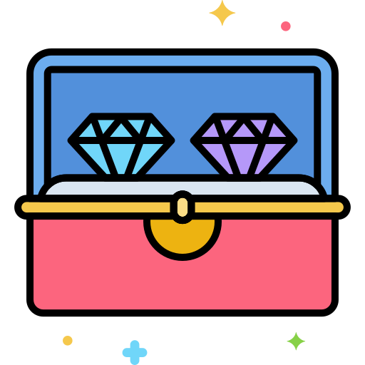 Jewelry box Flaticons Lineal Color icon