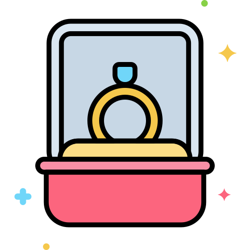 Ring box Flaticons Lineal Color icon