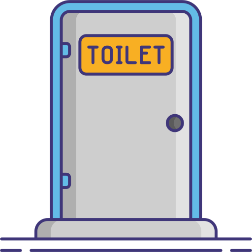 przenośna łazienka Flaticons Lineal Color ikona