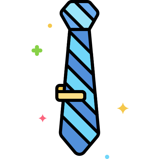 clip de corbata Flaticons Lineal Color icono
