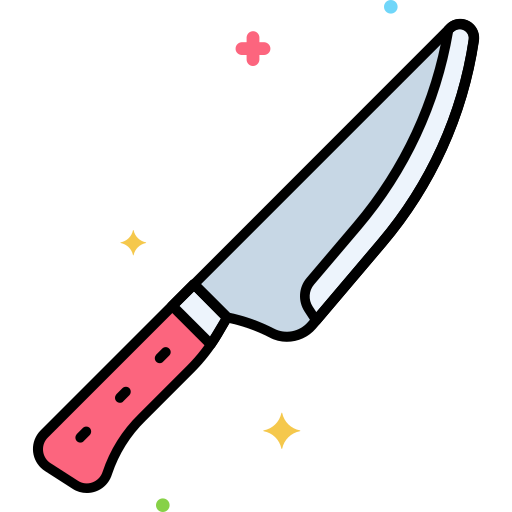 nóż szefa kuchni Flaticons Lineal Color ikona