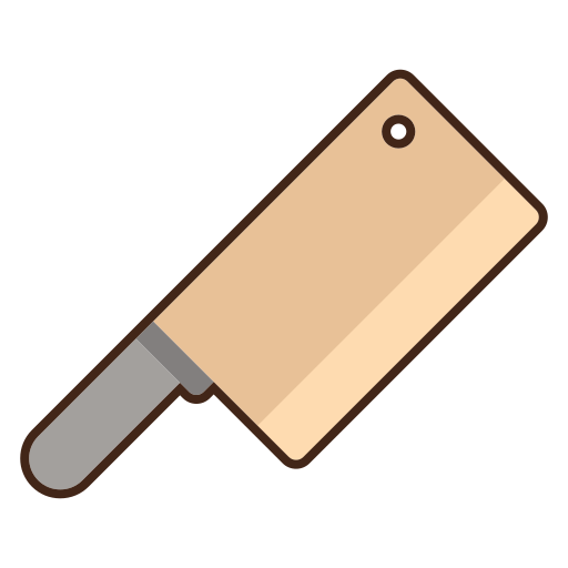 coltello da macellaio Flaticons Lineal Color icona