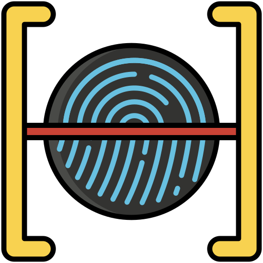 biométrico Flaticons Lineal Color icono