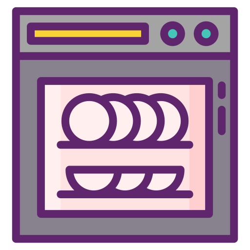 Посудомоечная машина Flaticons Lineal Color иконка