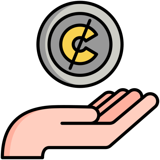 コイン Flaticons Lineal Color icon