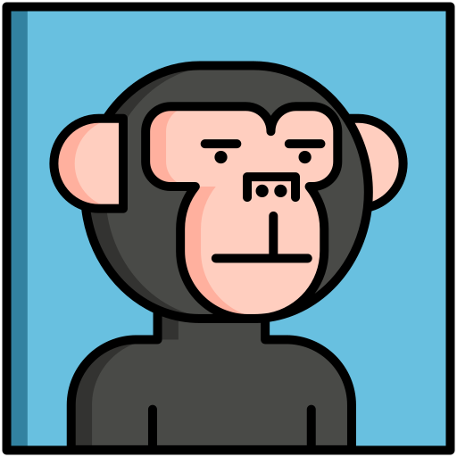 원숭이 Flaticons Lineal Color icon