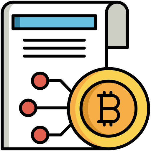 Smart contract Flaticons Lineal Color icon