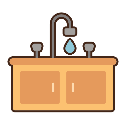 Kitchen sink Flaticons Lineal Color icon