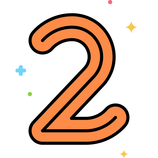 Number 2 Flaticons Lineal Color icon