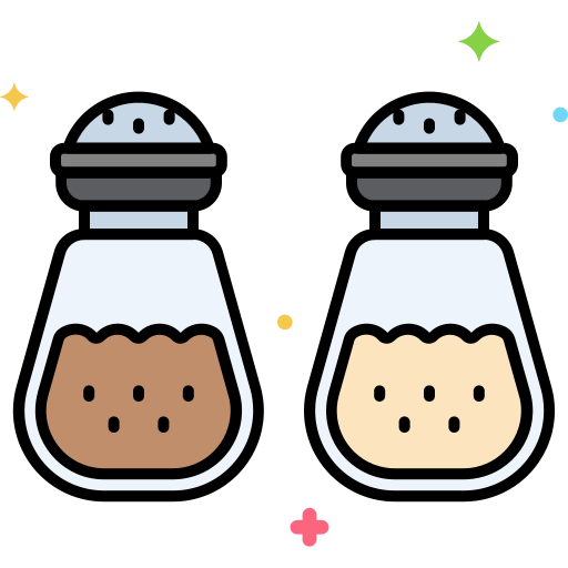 Salt and pepper Flaticons Lineal Color icon